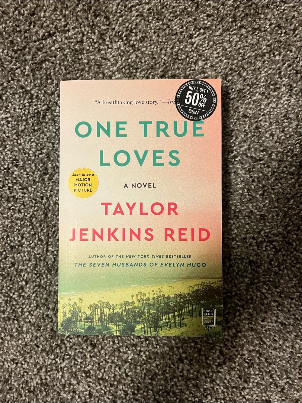 One True Loves by Taylor Jenkins Reid - Pink & Green Paperback